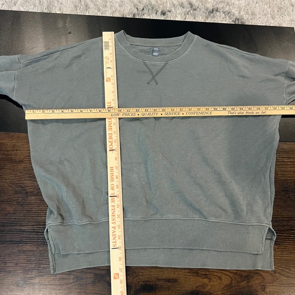 Aerie Oversized Crewneck Sweatshirt Sage Green Pullover Small - Picture 2 of 5